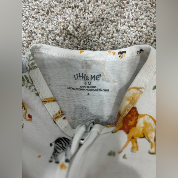 Little Me Bamboo Sleeper Safari Animals 6 months Baby Sleep and Play Infant - Picture 4 of 6